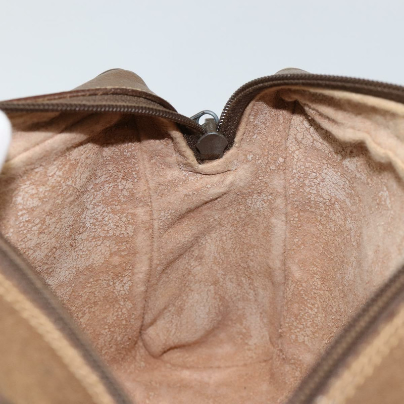 【日本直送】GUCCI GG帆布織帶雪莉線手拿包 PVC皮革 米色/綠色 正品 th6400-16