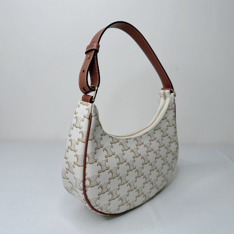 CELINE AVA白色凱旋門腋下包-2