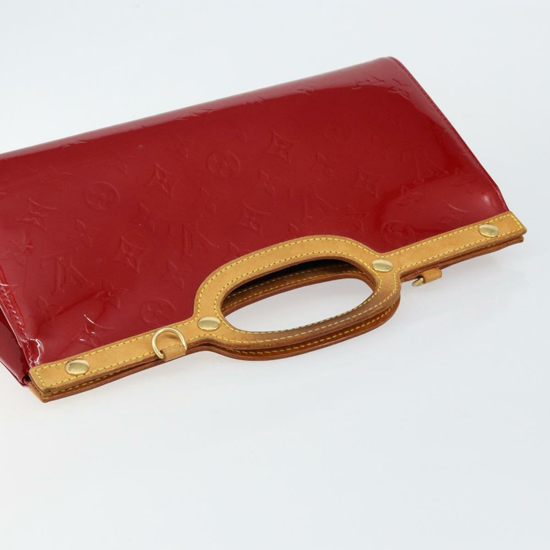【日本直送】路易威登 Monogram Vernis Roxbury Drive 手提包 2way 紅色 M91987 LV Auth ep10983-5
