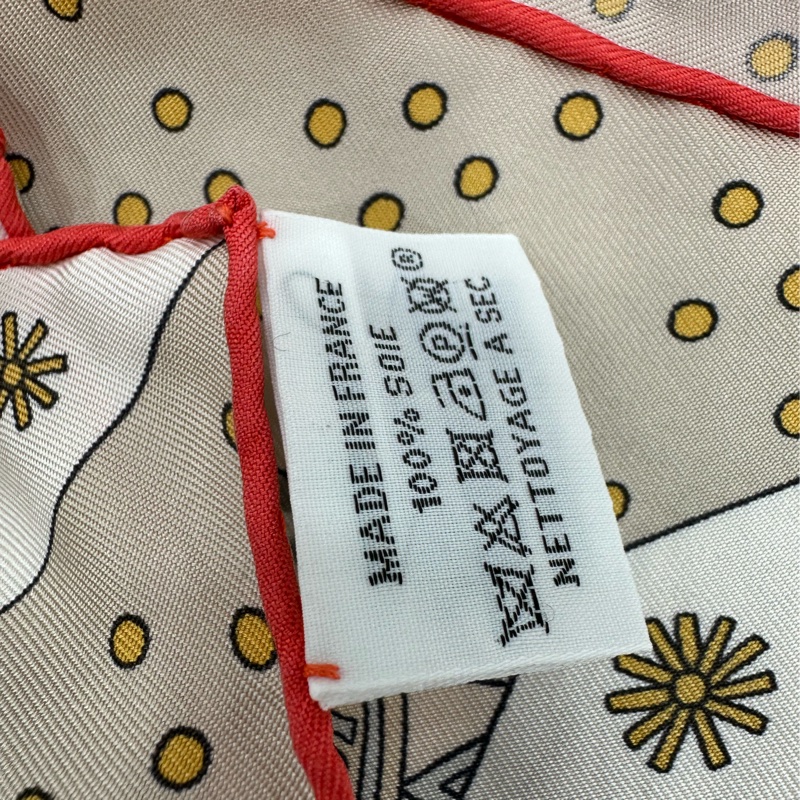 HERMES愛馬仕絲巾《時代新聲》90*90cm全新-5