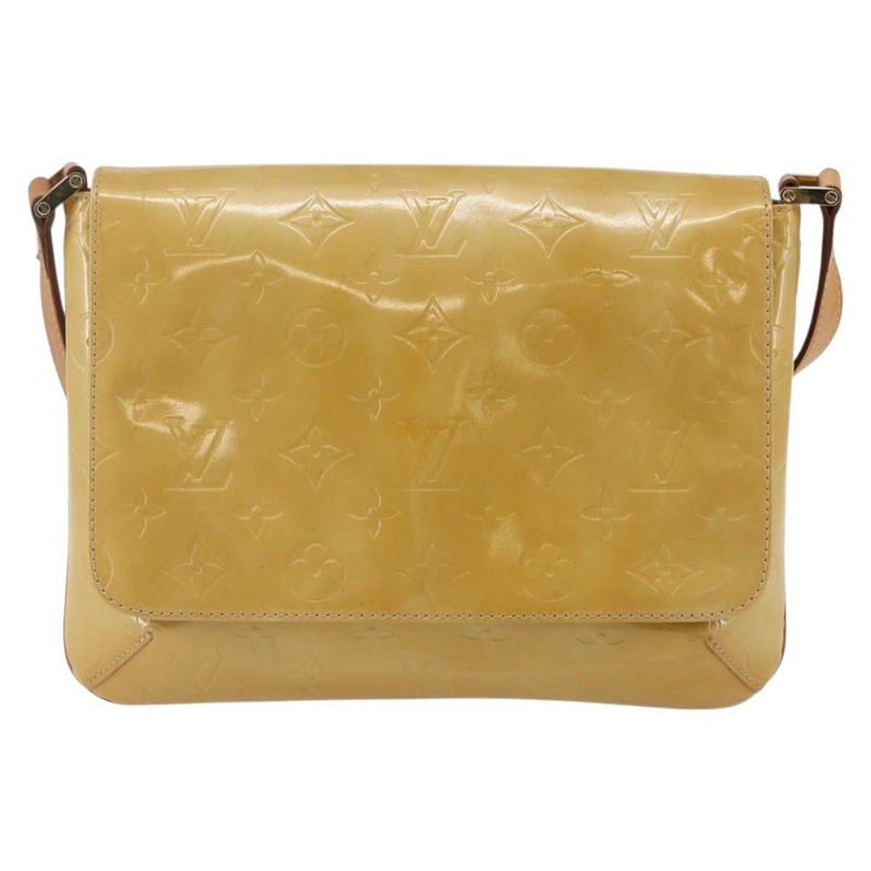 【日本直送】路易威登 Monogram Vernis Thompson Street Bag 米色 M91301 LV Auth ep11129-12
