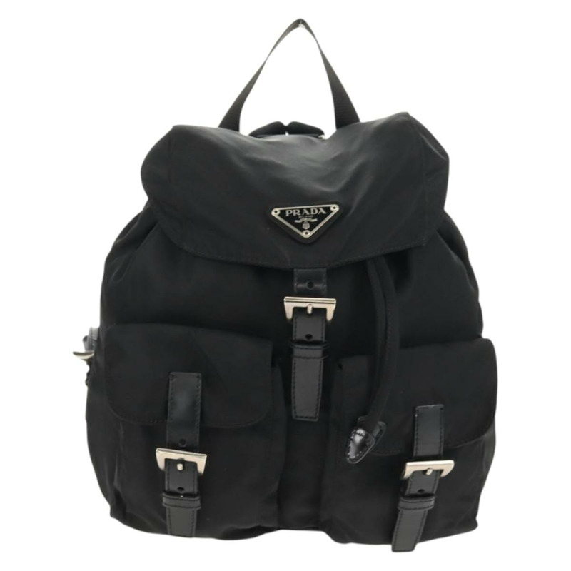 【日本直送】PRADA 雙肩包 尼龍 黑色 銀色 正品 ep11213-12
