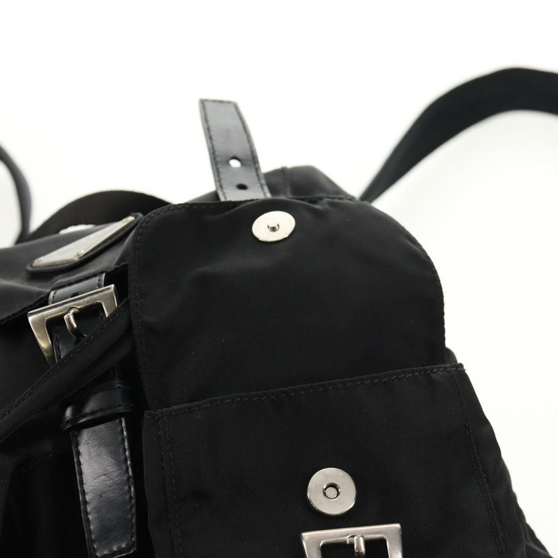 【日本直送】PRADA 雙肩包 尼龍 黑色 銀色 正品 ep11213-23