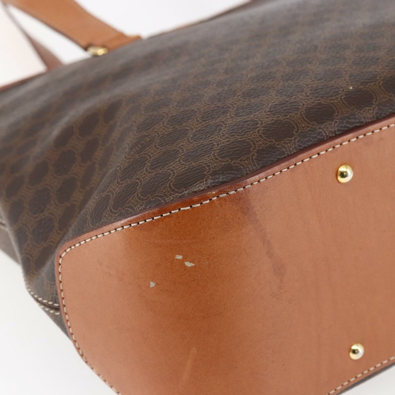 【日本直送】CELINE Macadam帆布托特包 PVC皮革 棕色 金色 正品 ep11109-13