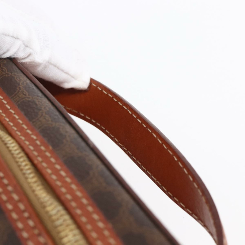 【日本直送】CELINE Macadam帆布化妝包 PVC皮革 棕色 金色 正品 ep11040-7