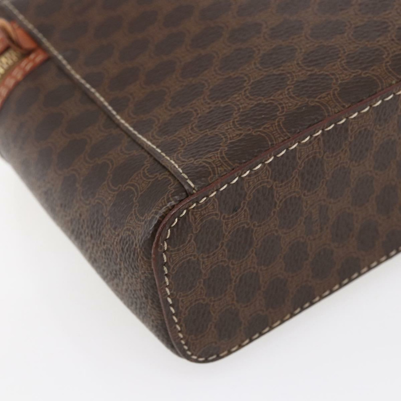 【日本直送】CELINE Macadam帆布化妝包 PVC皮革 棕色 金色 正品 ep11040-15