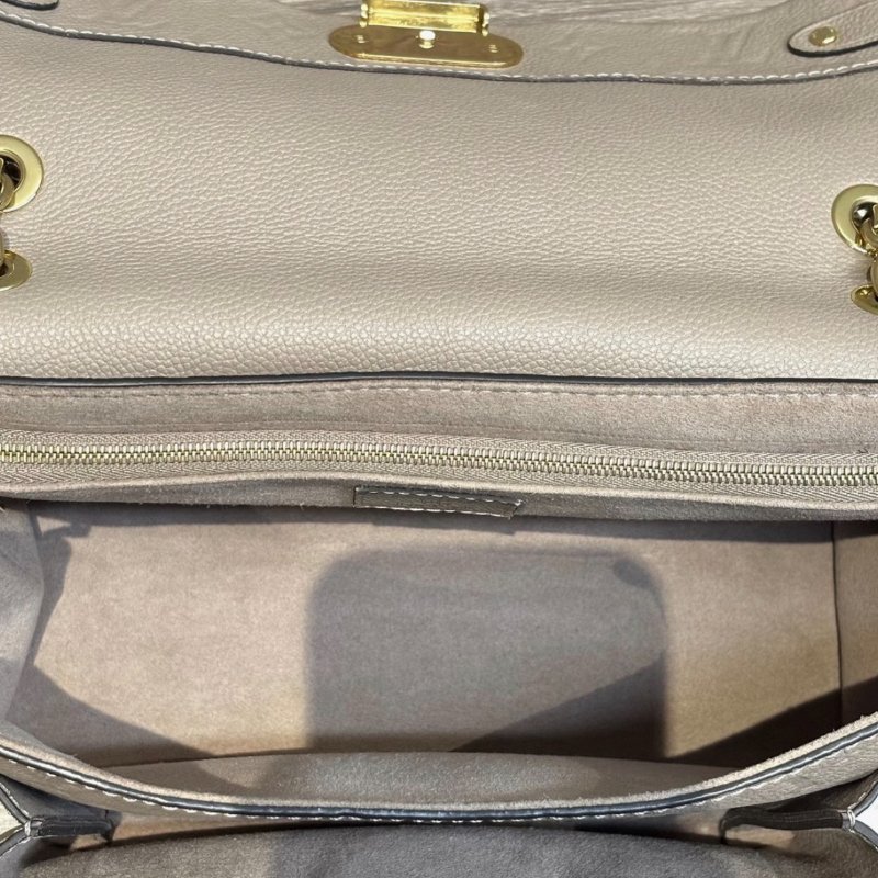 LV 金扣牛皮壓花vavin肩背鏈條包 25.5*15*8 98新配件塵袋-3