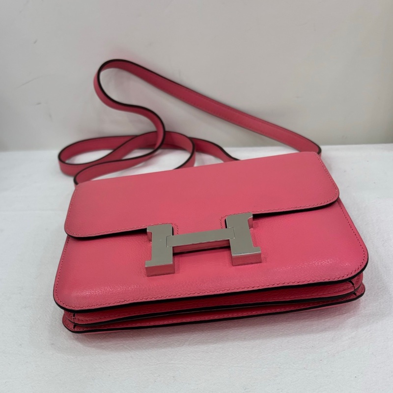 Hermes愛馬仕constance康康19 唇膏粉 evercolor皮 Y刻 專櫃維修購證-4