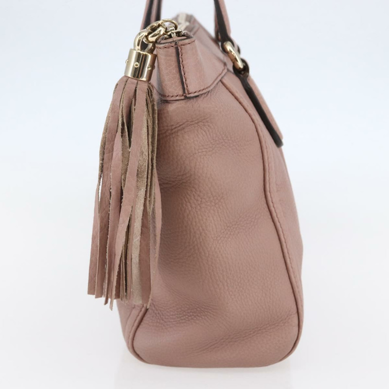 【日本直送】GUCCI Soho 手提包 皮革 粉紅色 正品 ep11088-2