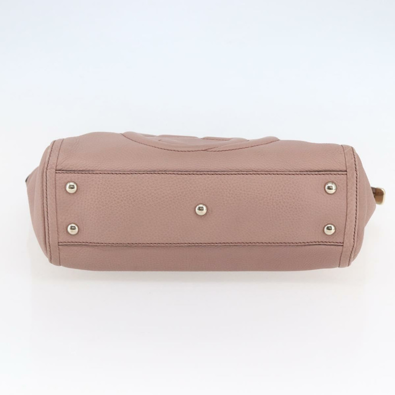 【日本直送】GUCCI Soho 手提包 皮革 粉紅色 正品 ep11088-4