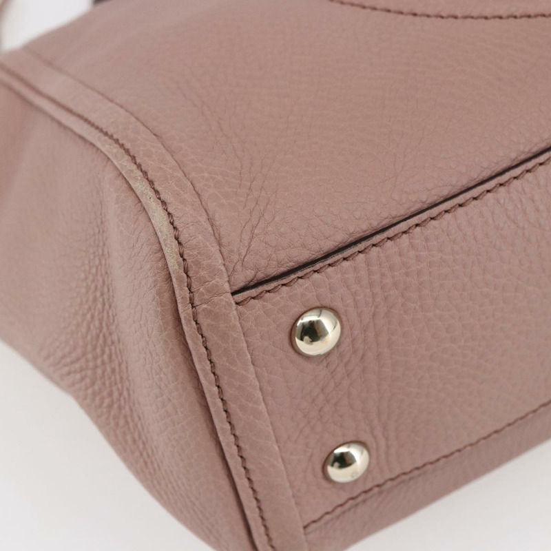 【日本直送】GUCCI Soho 手提包 皮革 粉紅色 正品 ep11088-14