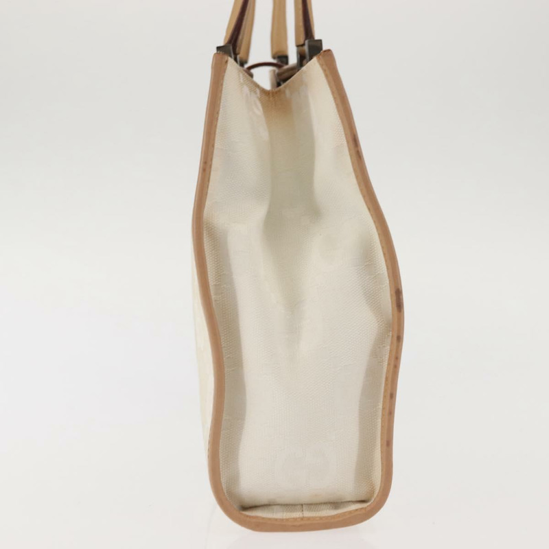 【日本直送】GUCCI GG帆布Jackie手提包 帆布皮革 白色 米色 正品 ep11053-3