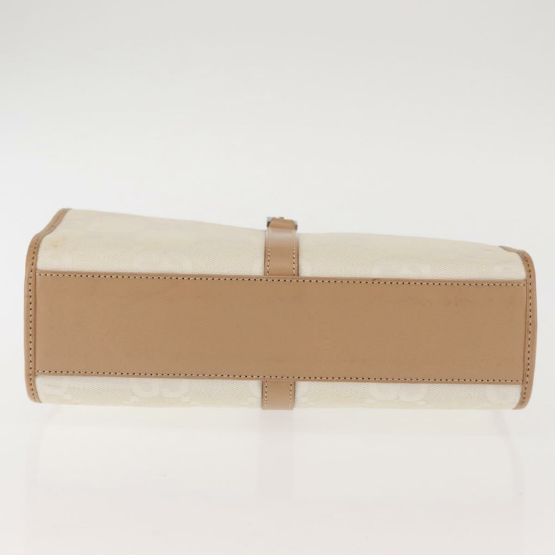 【日本直送】GUCCI GG帆布Jackie手提包 帆布皮革 白色 米色 正品 ep11053-4