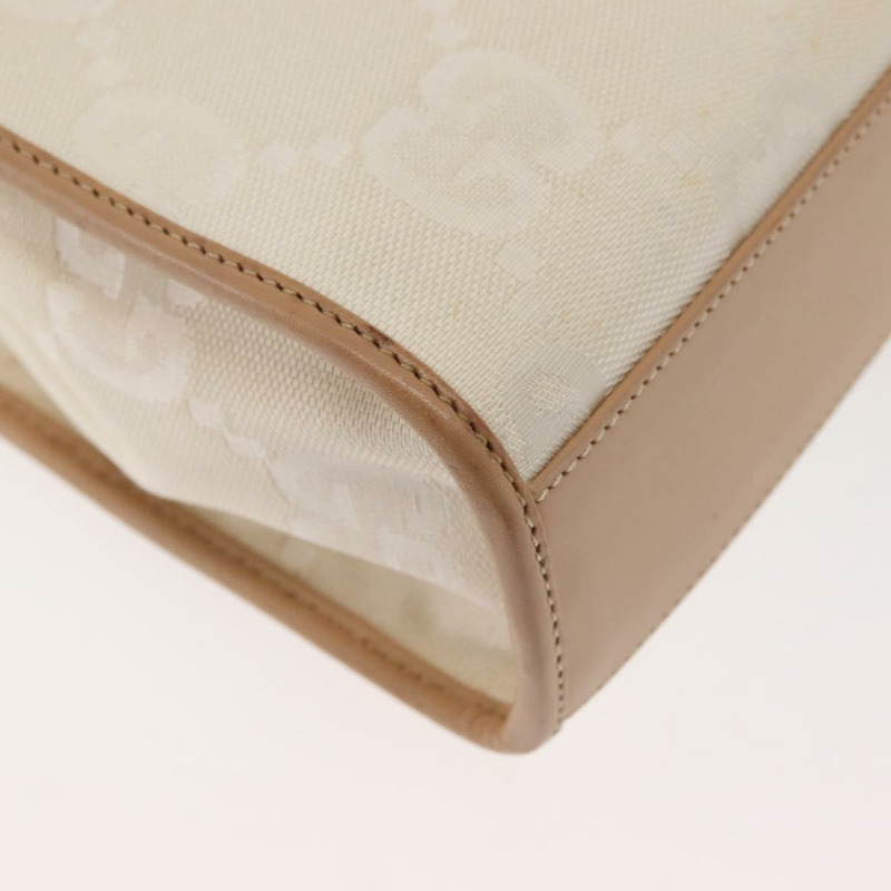 【日本直送】GUCCI GG帆布Jackie手提包 帆布皮革 白色 米色 正品 ep11053-14