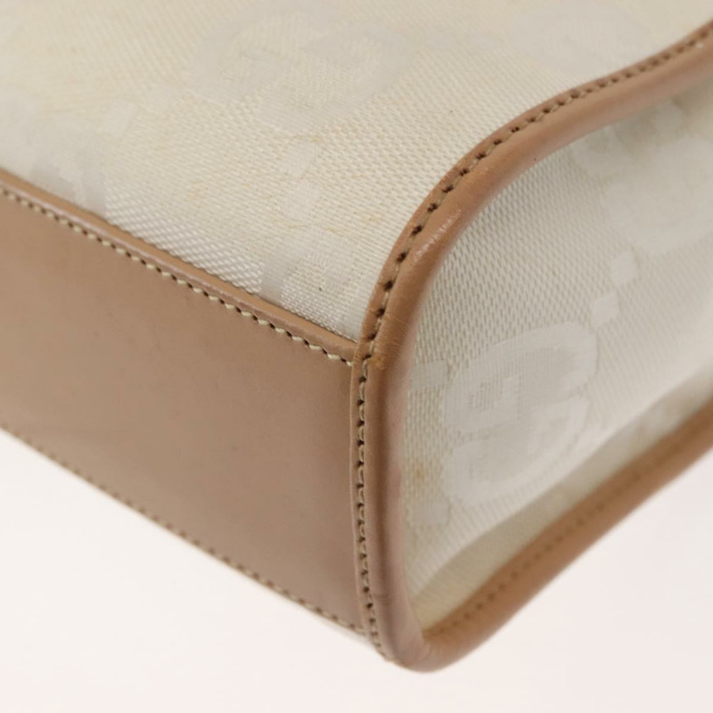 【日本直送】GUCCI GG帆布Jackie手提包 帆布皮革 白色 米色 正品 ep11053-15