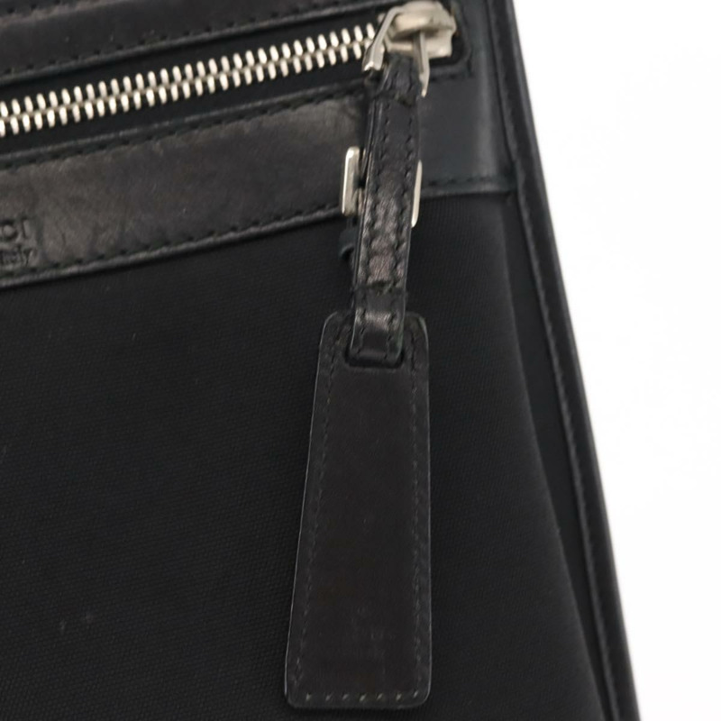 【日本直送】GUCCI 單肩包 帆布皮革 黑色 正品 ep11047-9