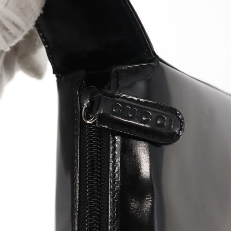 【日本直送】GUCCI 黑色漆皮單肩包 正品 ep10963-16