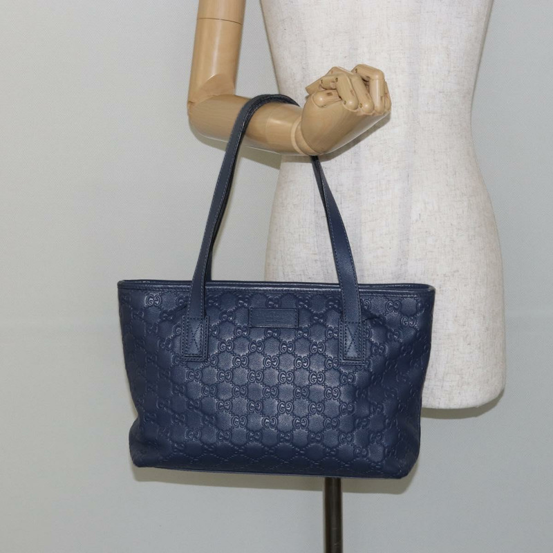 【日本直送】GUCCI Guccissima GG 手提包 皮革 藍色 正品 ep11205-21