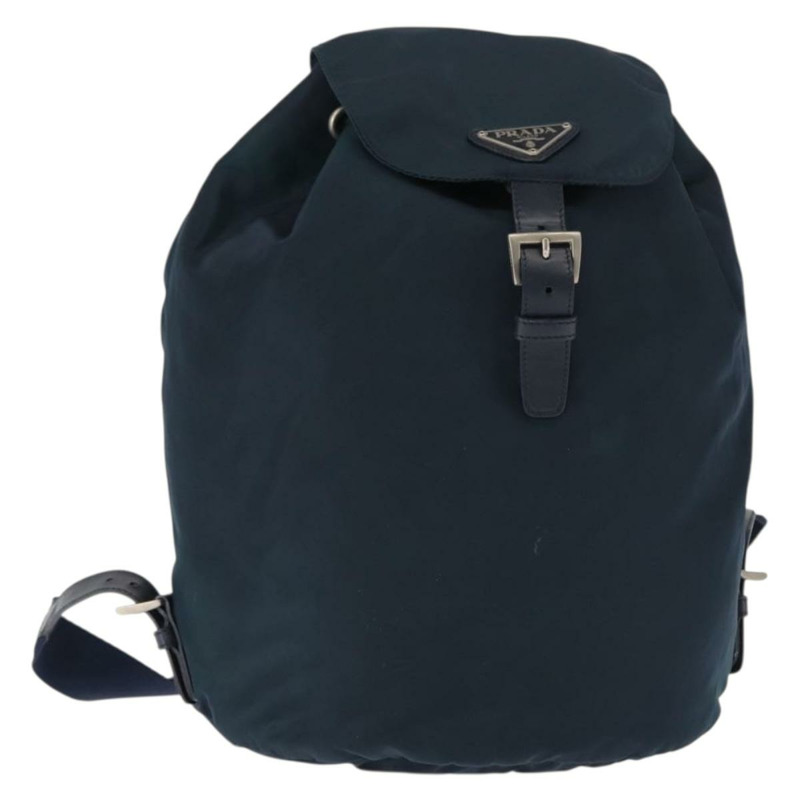 【日本直送】PRADA 雙肩包 尼龍 海軍藍 銀色 正品 BA6876-0