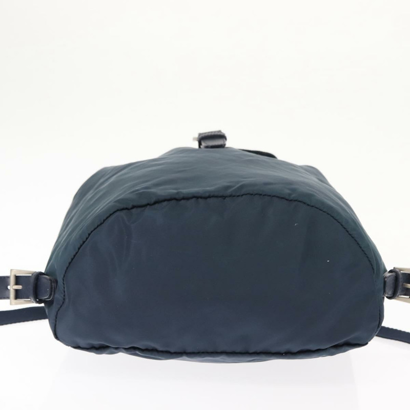 【日本直送】PRADA 雙肩包 尼龍 海軍藍 銀色 正品 BA6876-4