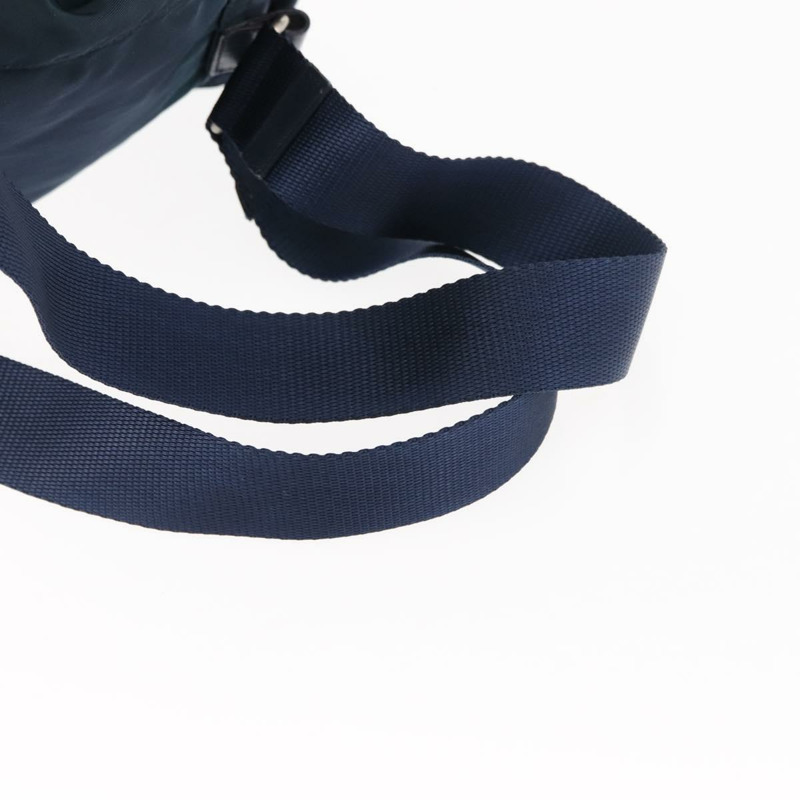 【日本直送】PRADA 雙肩包 尼龍 海軍藍 銀色 正品 BA6876-7