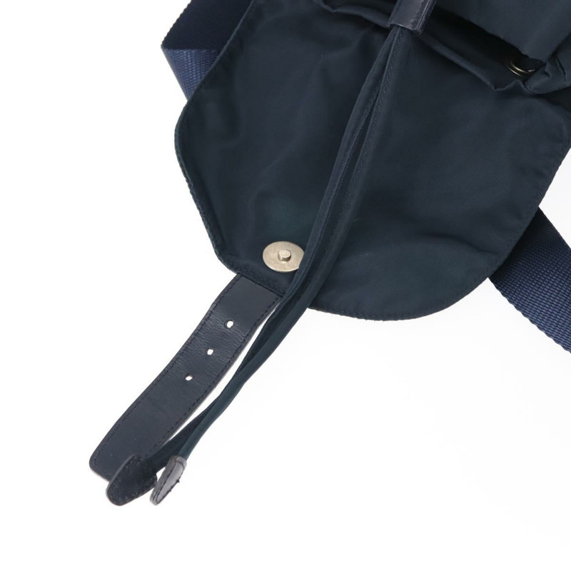 【日本直送】PRADA 雙肩包 尼龍 海軍藍 銀色 正品 BA6876-8