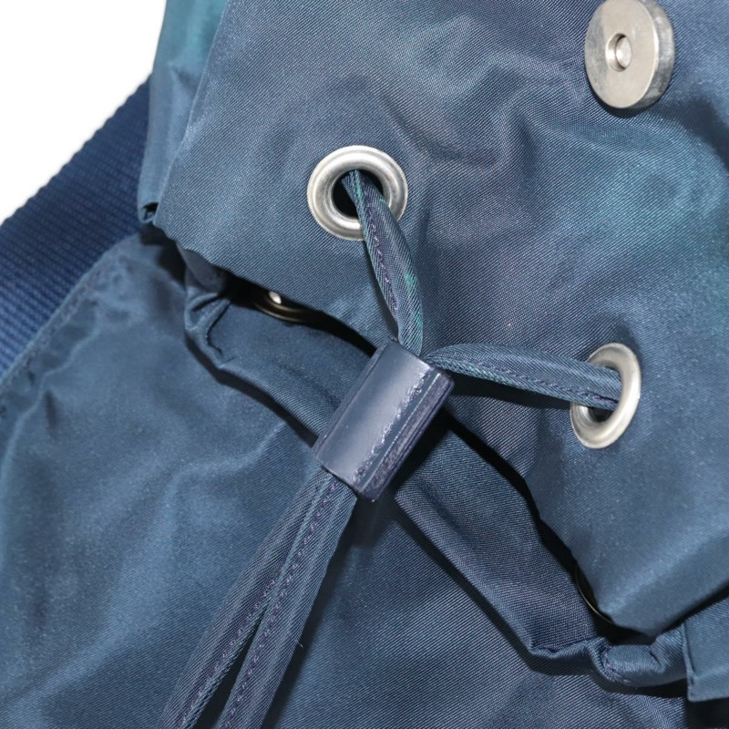 【日本直送】PRADA 雙肩包 尼龍 海軍藍 銀色 正品 BA6876-9