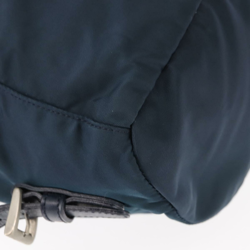 【日本直送】PRADA 雙肩包 尼龍 海軍藍 銀色 正品 BA6876-17