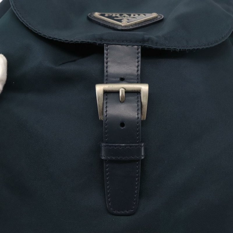 【日本直送】PRADA 雙肩包 尼龍 海軍藍 銀色 正品 BA6876-19