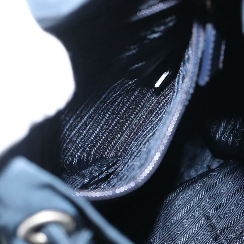 【日本直送】PRADA 雙肩包 尼龍 海軍藍 銀色 正品 BA6876-25