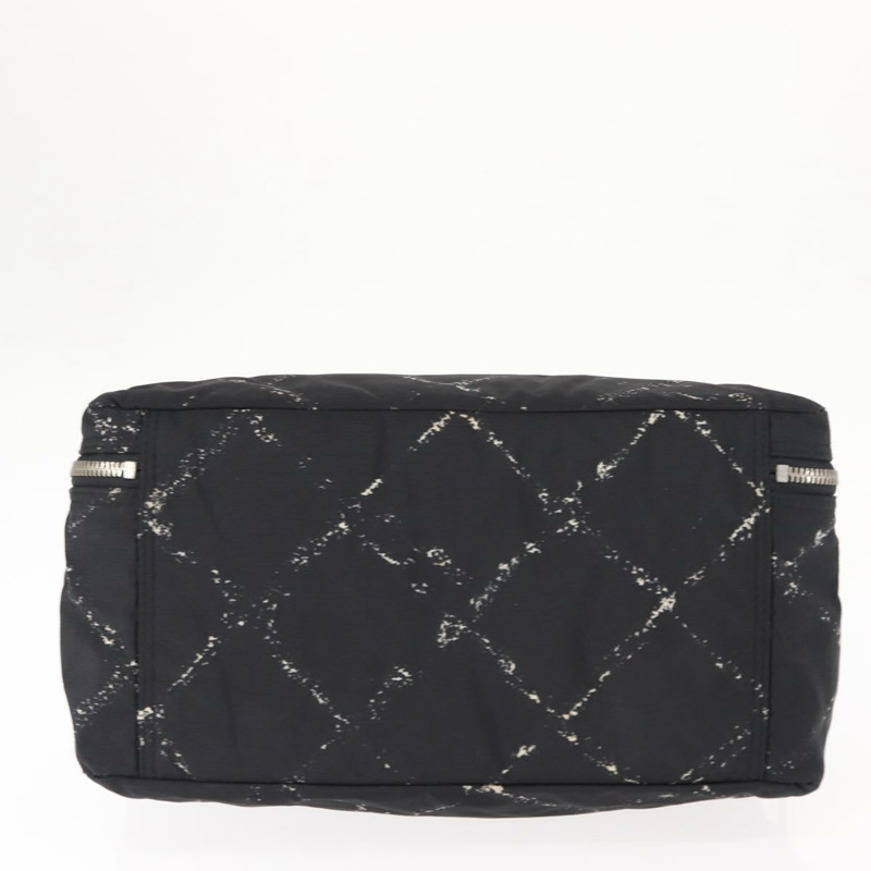 【日本直送】香奈兒旅行系列迷你波士頓包 尼龍材質 黑色 銀色 CC 標誌 正品 BA6870-4