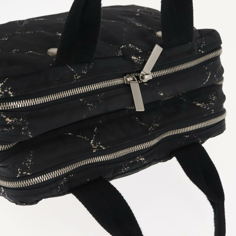 【日本直送】香奈兒旅行系列迷你波士頓包 尼龍材質 黑色 銀色 CC 標誌 正品 BA6870-5