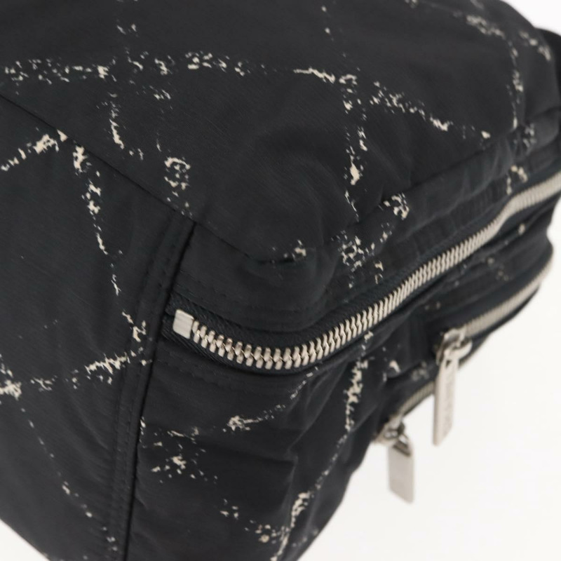 【日本直送】香奈兒旅行系列迷你波士頓包 尼龍材質 黑色 銀色 CC 標誌 正品 BA6870-13