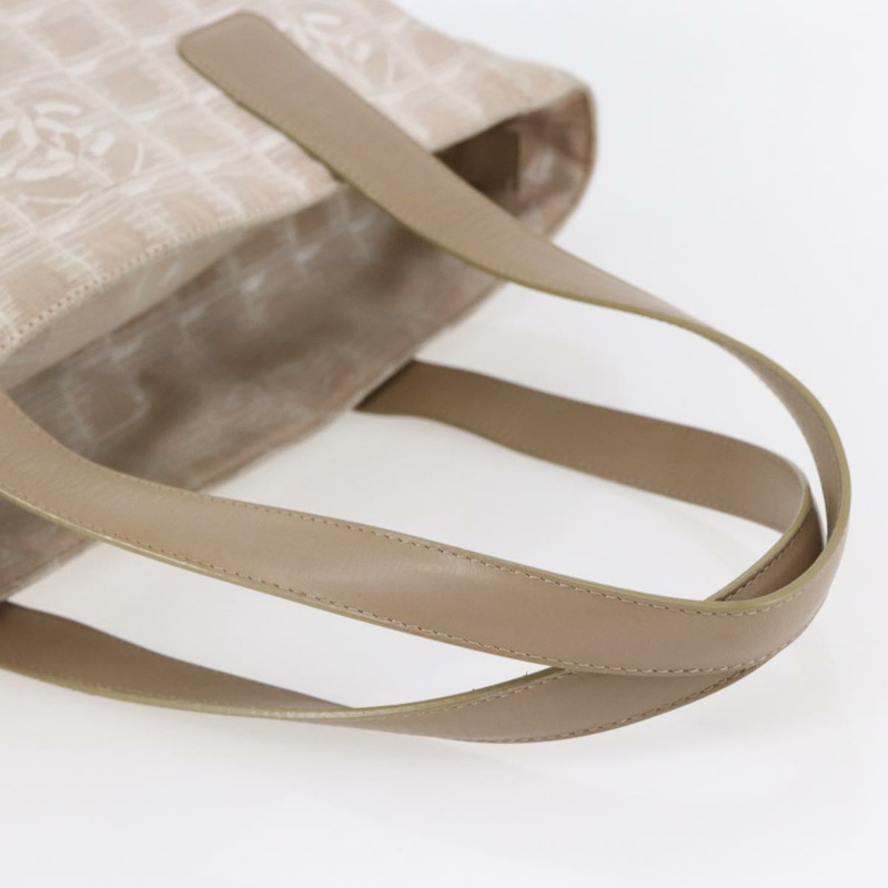 【日本直送】香奈兒新旅行系列托特包 尼龍 米色 金色 CC 標誌 正品 BA6873-6