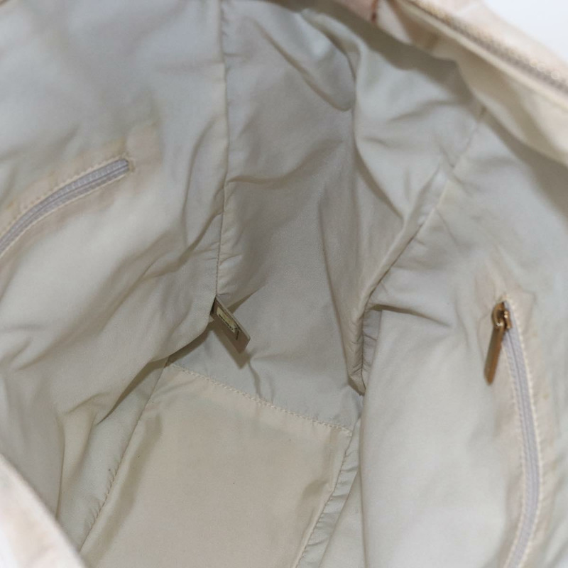 【日本直送】香奈兒新旅行系列托特包 尼龍 米色 金色 CC 標誌 正品 BA6873-18