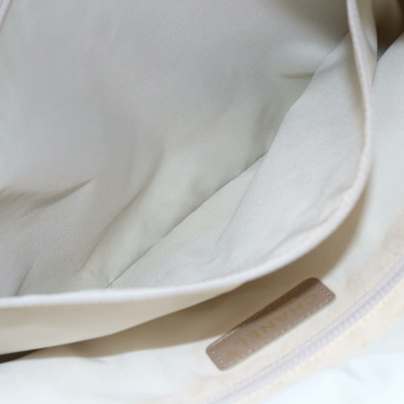 【日本直送】香奈兒新旅行系列托特包 尼龍 米色 金色 CC 標誌 正品 BA6873-20