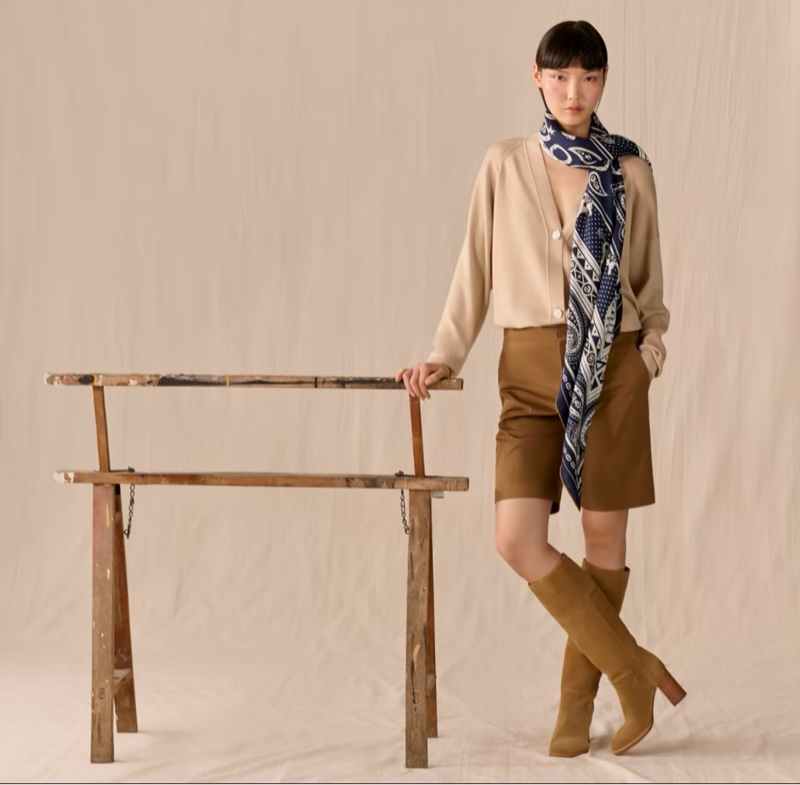 💖Hermes 140 cashmere 絲巾 披肩 圍巾💖 全新 深藍色-2