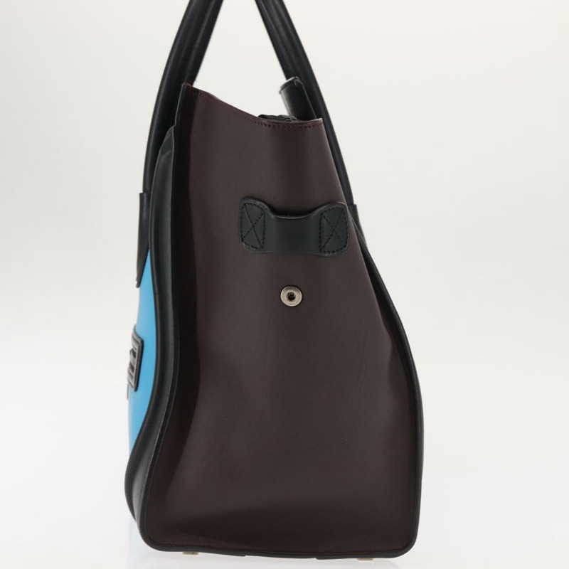 【日本直送】CELINE Luggage Mini Shopper 手提包 皮革 黑色 藍色 正品 BA6731-2