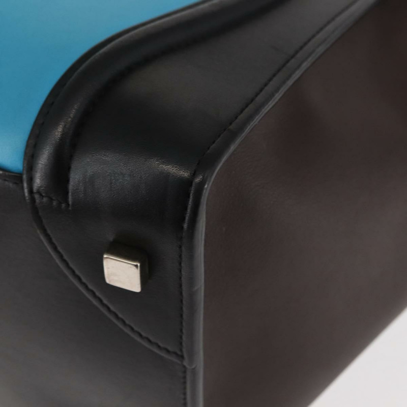 【日本直送】CELINE Luggage Mini Shopper 手提包 皮革 黑色 藍色 正品 BA6731-15