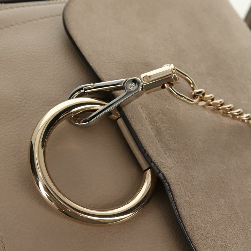 【日本直送】Chloe Fay 肩背包 麂皮 米色 金色 正品 BA6829-23