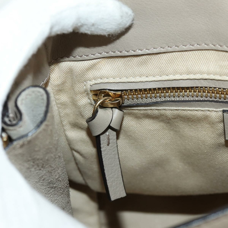 【日本直送】Chloe Fay 肩背包 麂皮 米色 金色 正品 BA6829-29