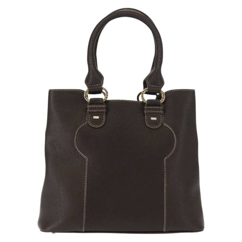 【日本直送】寶格麗棕色真皮手提包 正品 BA6908-1