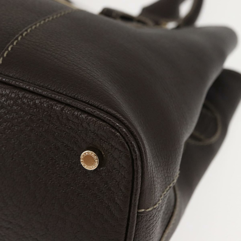 【日本直送】寶格麗棕色真皮手提包 正品 BA6908-13