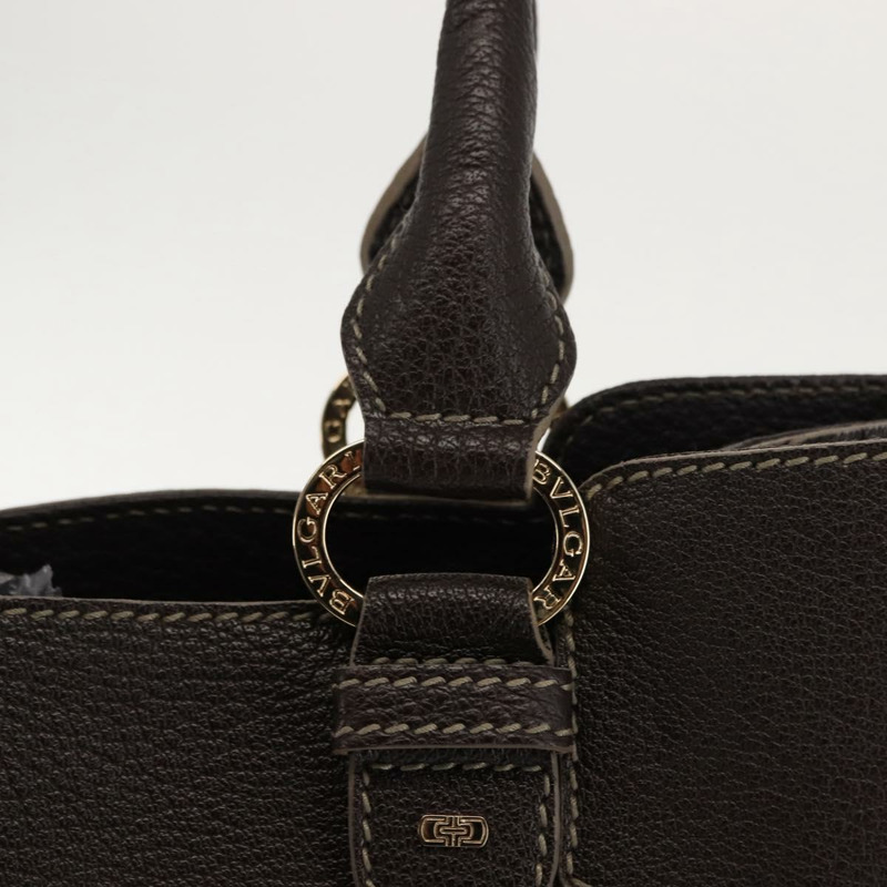 【日本直送】寶格麗棕色真皮手提包 正品 BA6908-17