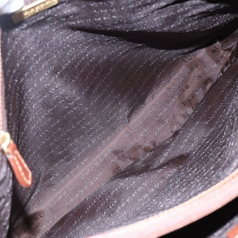 【日本直送】BURBERRY Nova 格紋手提包 PVC 皮革 棕色 米色 正品 BA6892-10