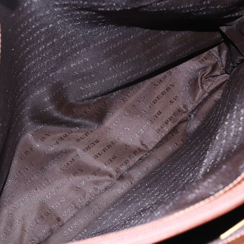 【日本直送】BURBERRY Nova 格紋手提包 PVC 皮革 棕色 米色 正品 BA6892-20