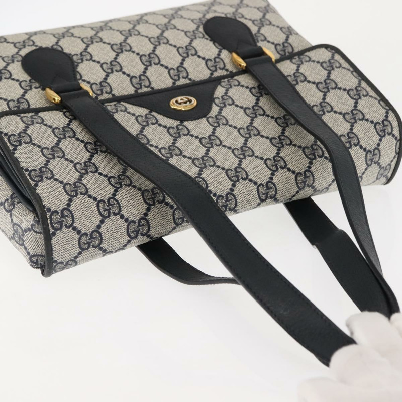 【日本直送】GUCCI GG Supreme 手提包 PVC 皮革 海軍藍 正品 BA6754-5