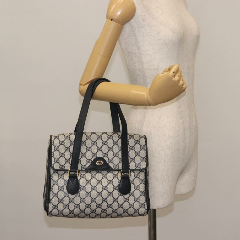 【日本直送】GUCCI GG Supreme 手提包 PVC 皮革 海軍藍 正品 BA6754-22