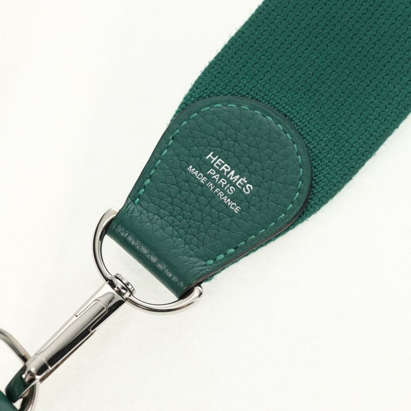 【日本直送】愛馬仕 Evelyn 3 PM 單肩包 Taurillon Clemence 綠色 正品 BA6847A-8