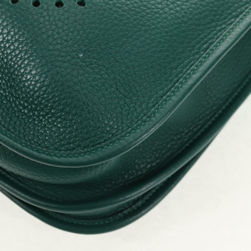 【日本直送】愛馬仕 Evelyn 3 PM 單肩包 Taurillon Clemence 綠色 正品 BA6847A-15